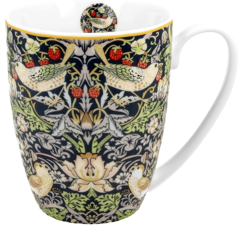 William Morris porcelán bögre díszdobozban Strawberry Thief Blue 380 ml