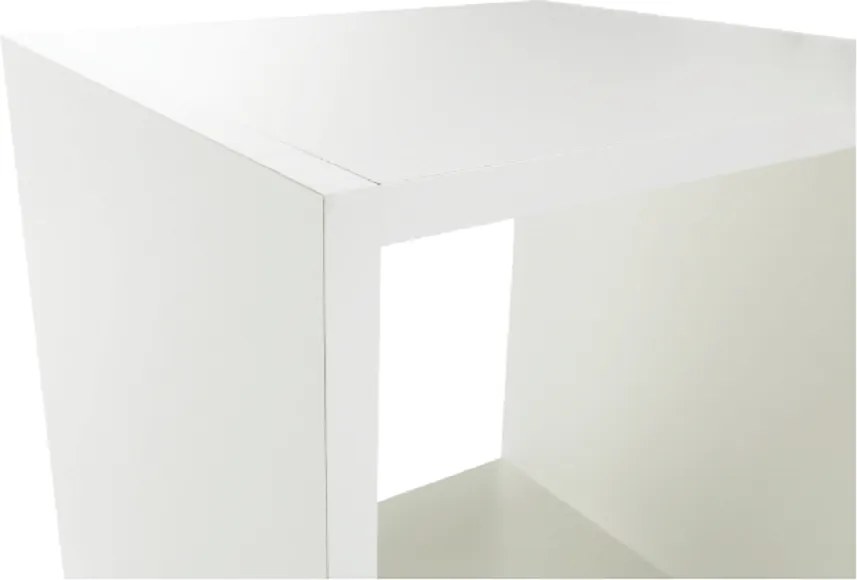 könyvespolc piramis, fehér, laminált DTD, NORAH