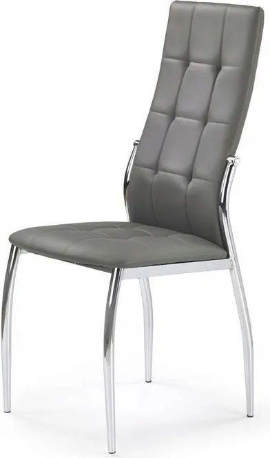 Hamuszürke ökobőr szék hajlított konyhai lábakkal 100cm