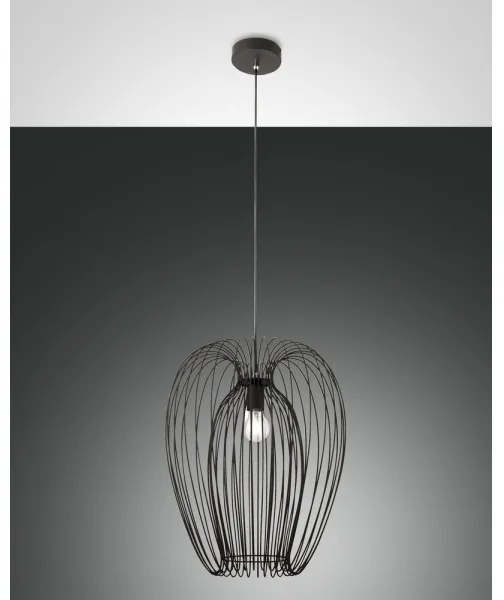 Fabas Luce 3677-45-101 - Csillár zsinóron CAMP 1xE27/40W/230V fekete