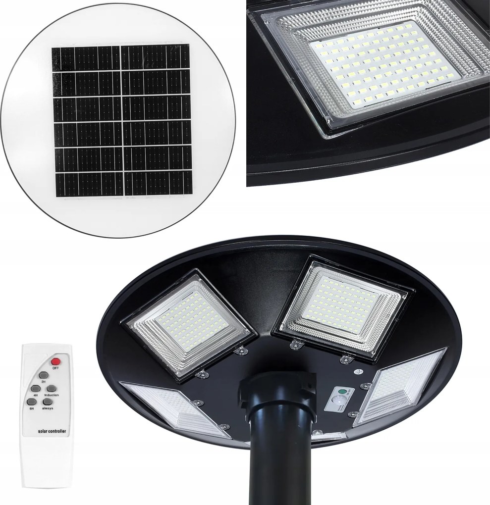 Napelemes utcai lámpa Kerti lámpa mozgásérzékelő Ufo LED+távirányító