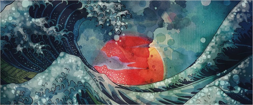 Divatos 3D Fali Tapéta Óceáni Kelet 250x104 Ragasztóval