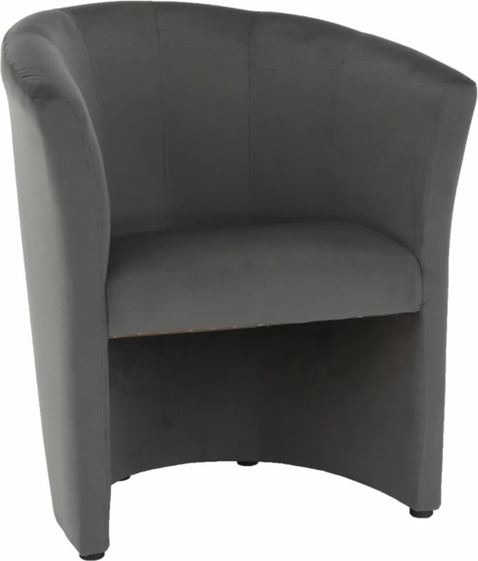 Klub fotel, szürke anyag, CUBA