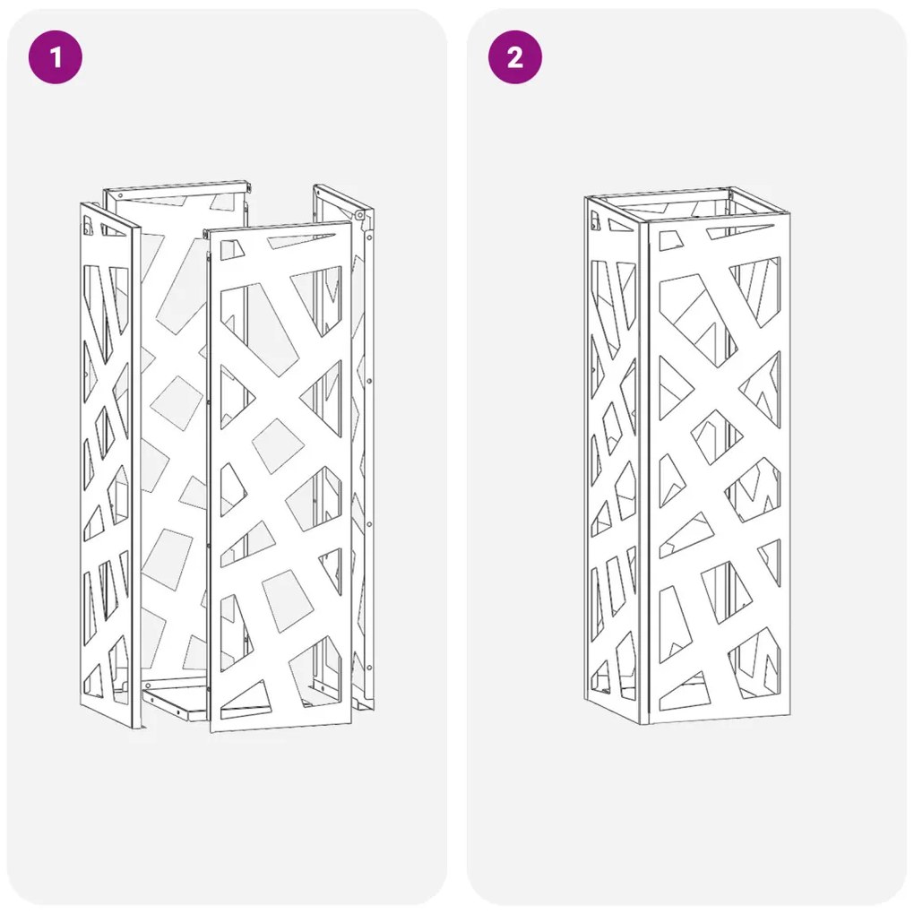 Napernyő Állvány Antracit 15.5 x 15.5 x 49 cm Acél