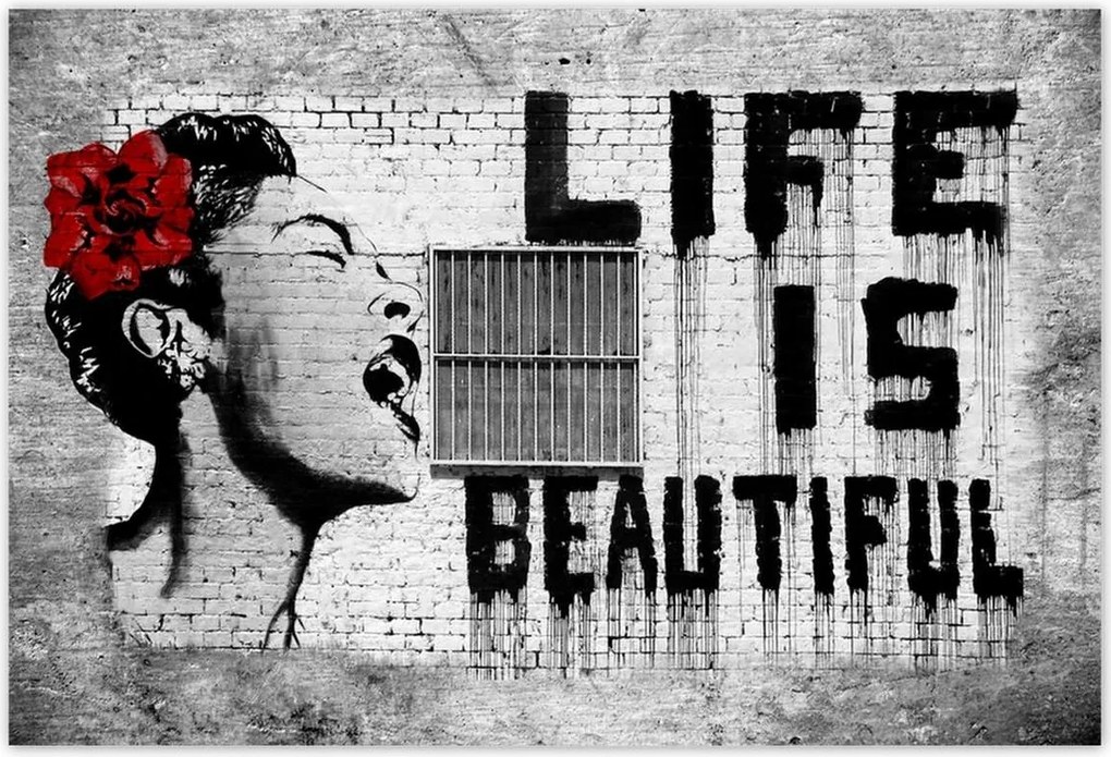 Poszterek 185x125 Banksy Life is Beautiful