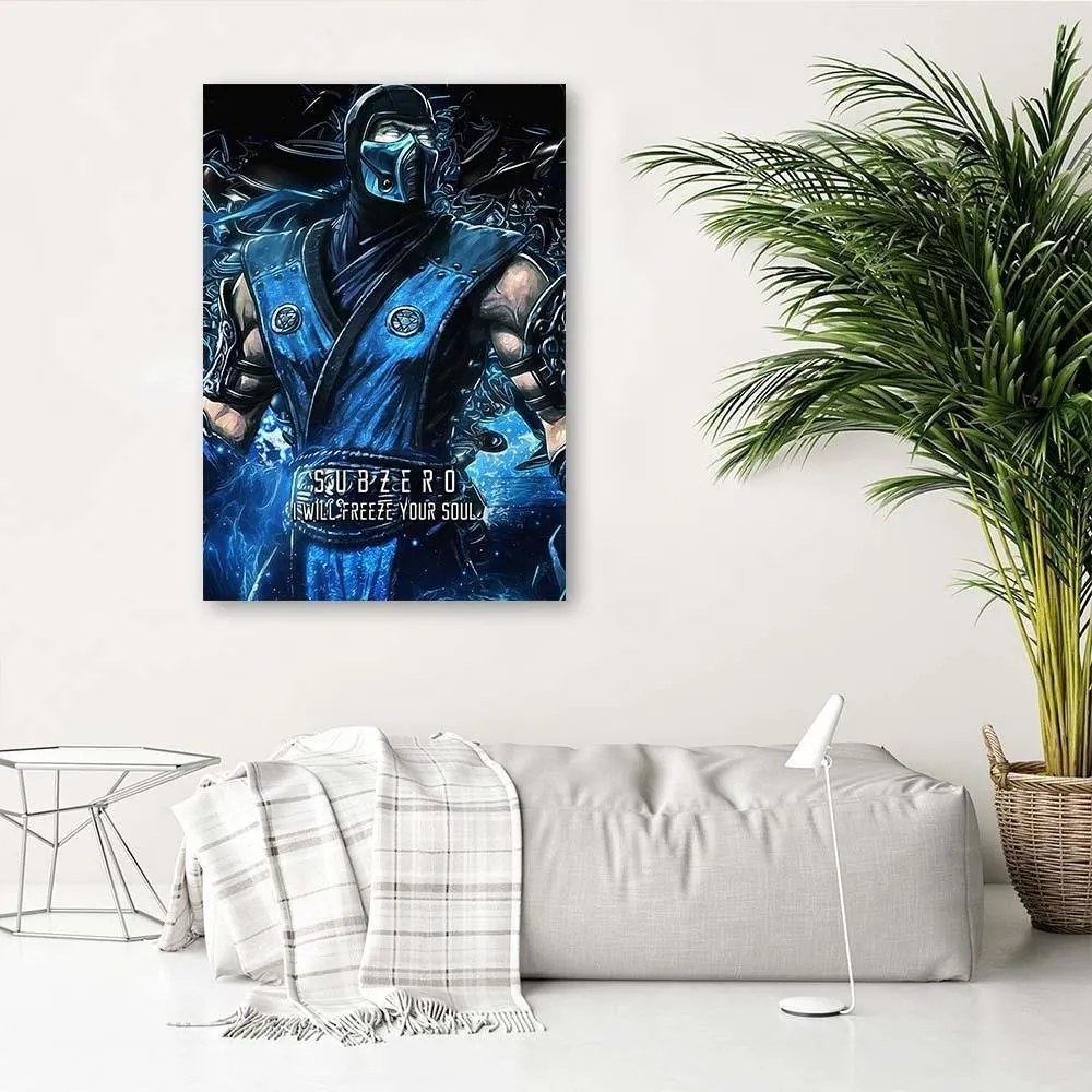 Gario Vászonkép Mortal Kombat játék A karakter Sub-Zero - SyanArt Méret: 70 x 100 cm