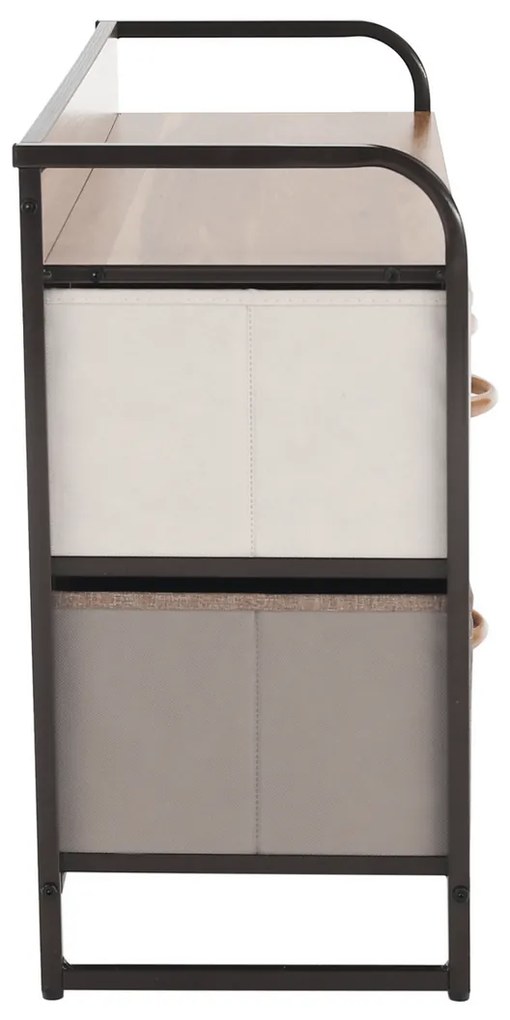 HAZEL TYP 4 szekrény szövet fiókokkal, barna, S