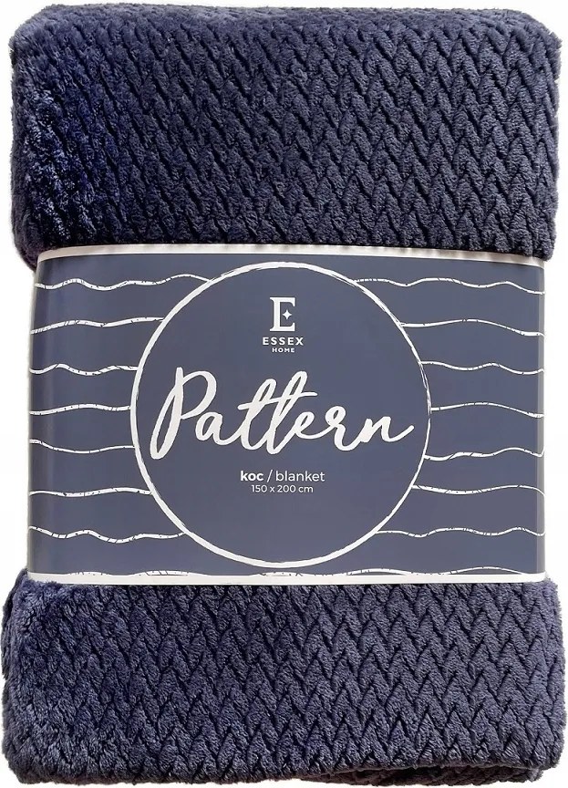Mikroszálas takaró Pattern 150x200 halszálka kék