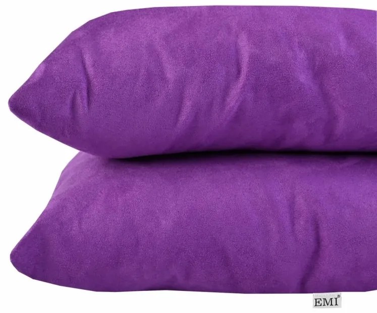 EMI lila színű 40x40 cm velúr dekor párna, Párna 45x45 cm