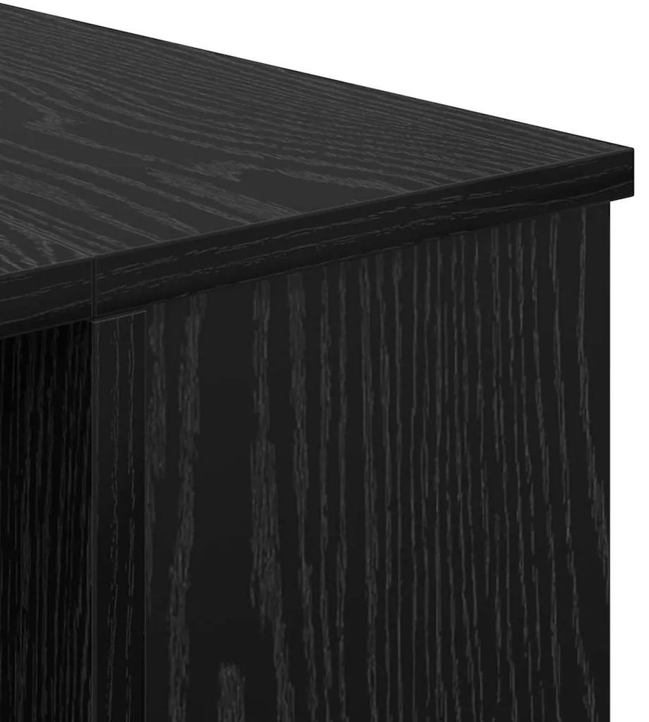 Asztal polcokkal Egyéb Musta tammi 140 x 50 x 75 cm Faanyag