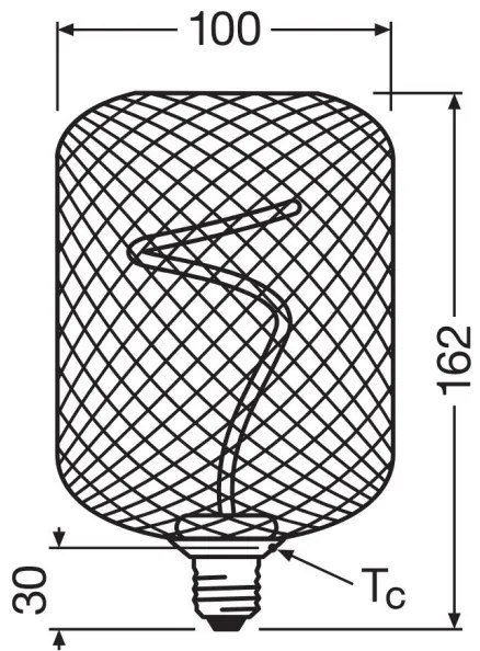LED Dimmelhető izzó DECOR FILAMENT E27/3,5W/230V 1800K fekete - Osram