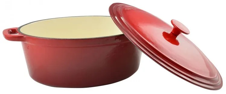 Perfect Home Zománcozott öntöttvas kacsasütő 32cm, 6,2l piros 10568