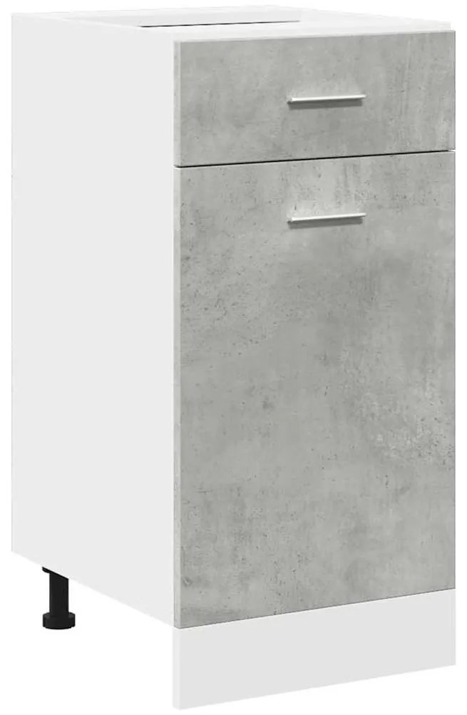 “Lyon” 7 részes betonszürke szerelt fa konyhaszekrény szett