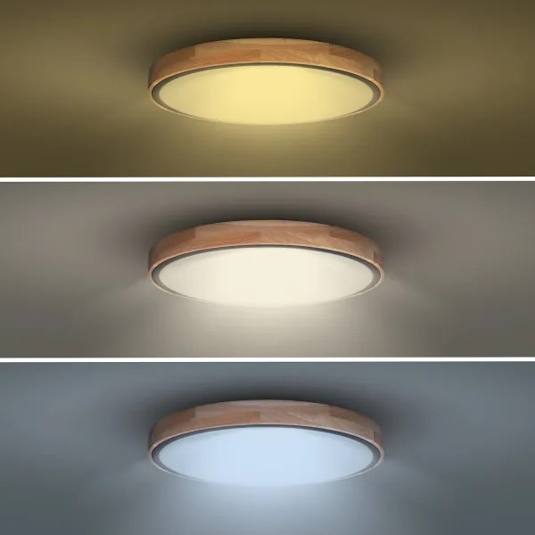 Solight WO8005 - dimmelhető LED lámpatest IRON OAK LED/48W/230V 3000-6500K átm. 40 cm+távirányító