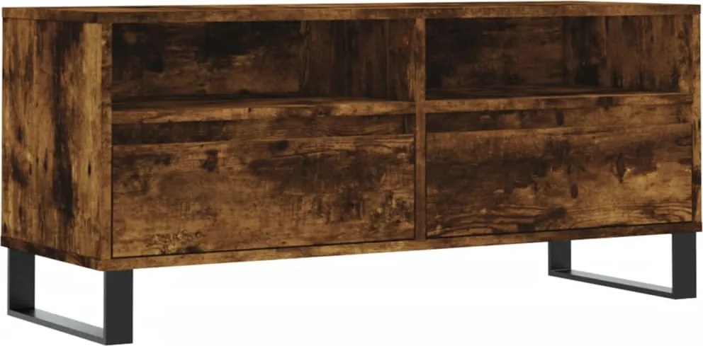 vidaXL füstös tölgy színű szerelt fa TV-szekrény 100x34,5x44,5 cm