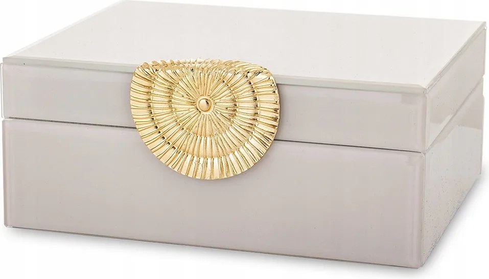 Ékszerdoboz Üveg Bézs Pezsgő Arany Barna Csillogás