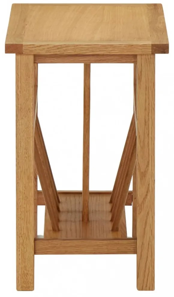 tömör tölgyfa magazinasztal 45 x 27 x 42 cm