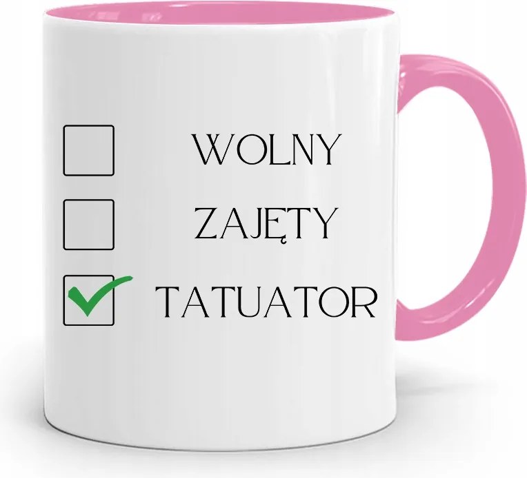 Tetoválóművésznek Tetováló Bögre Rózsaszín Ajándék fényképes nyomtatással