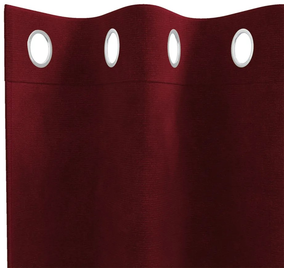 Feketeárnyékos Függönyök Személyzárakkal 2 db Borvörös Bársonyos