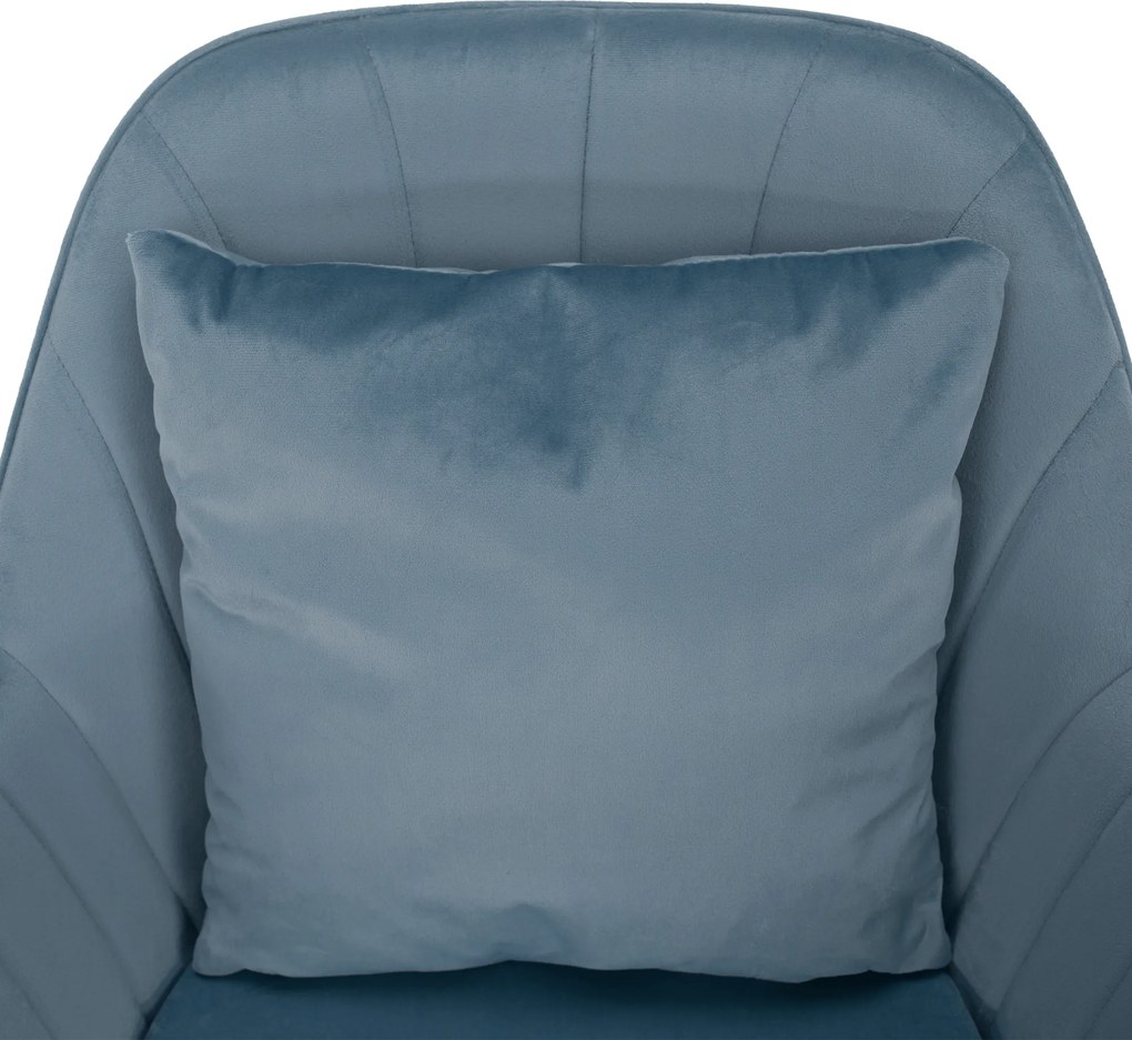 Irodai szék, kék Velvet szövet/króm, KLIAN