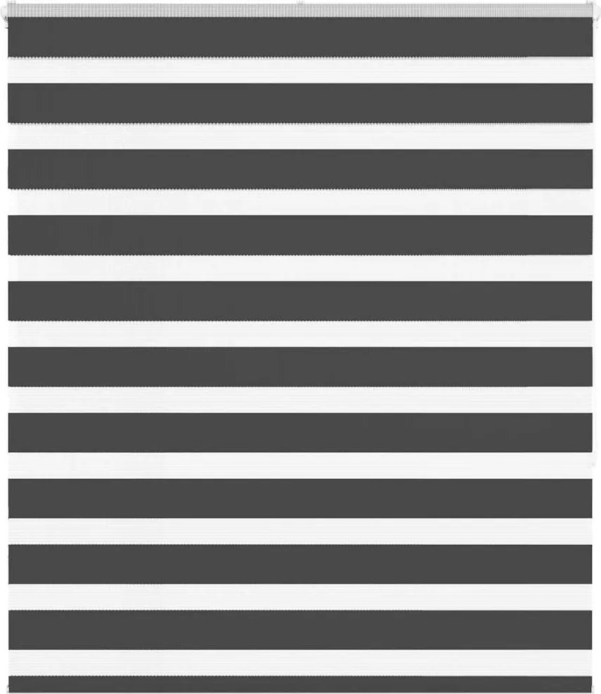 vidaXL zebrafüggönnyel fekete szövetszélesség 130,9 cm poliészter