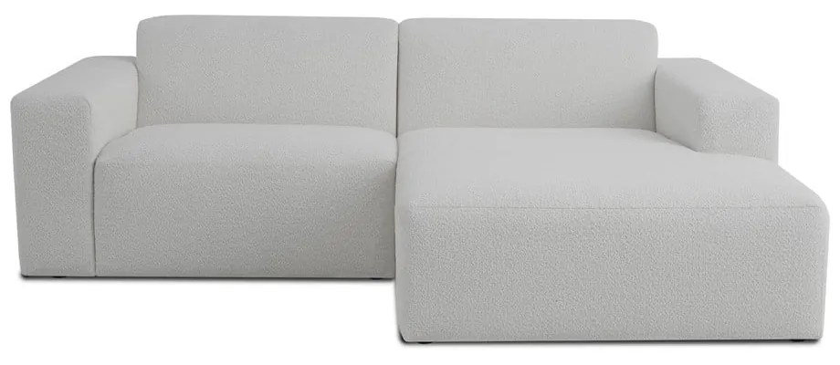 Fehér buklé sarokkanapé (jobb oldali) Roxy – Scandic
