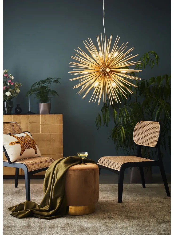 Aranyszínű függőlámpa fém búrával 72x72 cm Soleil - Markslöjd