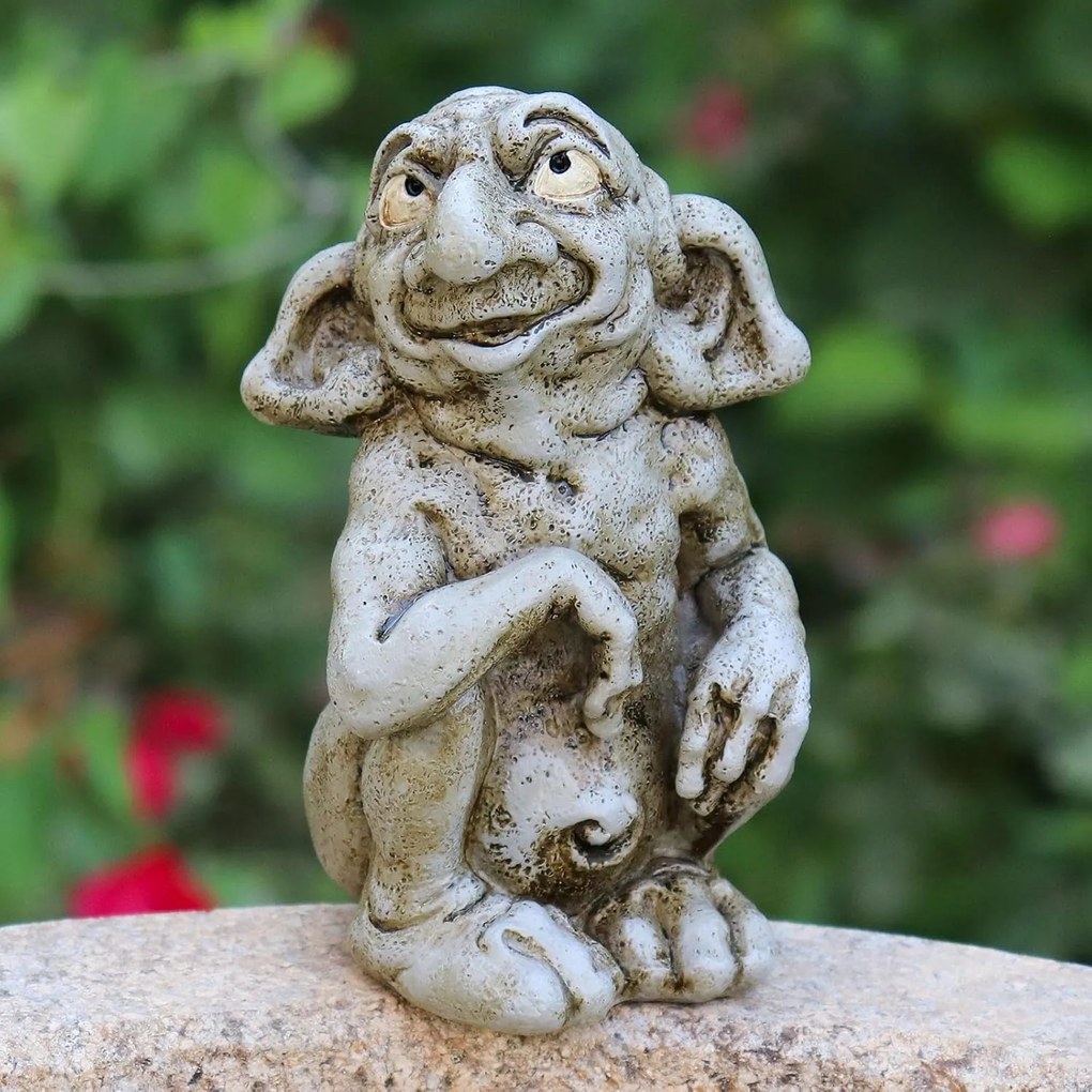 Kerti figura Dekoratív figura Kerti szobor műgyanta 13,3cm Troll