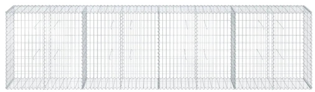 horganyzott vas gabion kosár fedéllel 400 x 50 x 100 cm