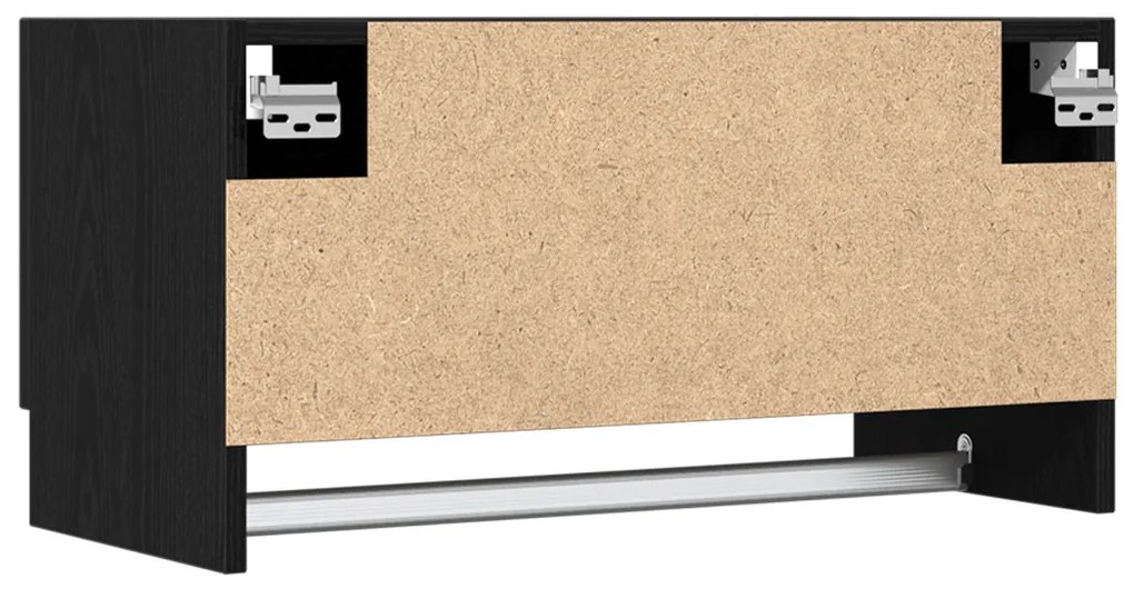 Fekete Tölgy Szekrény 70x32,5x35 cm Lemezelt Fa