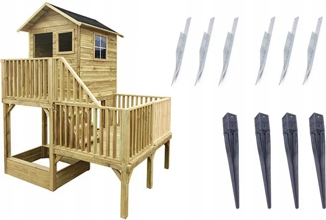 Hubert Gyerek Kerti Házikó homokozóval Horgonyok a csomagban