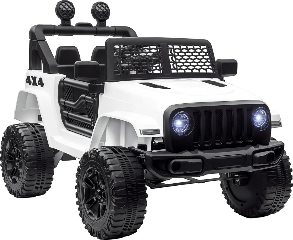 HOMCOM Gyerek Elektromos Autó 3 Éves Kortól, Minden Terepre Alkalmas Buggy 12V Akkumulátor, 2 Motor, Távirányító 2.4G, Fényszórók, Különböző Sebességb
