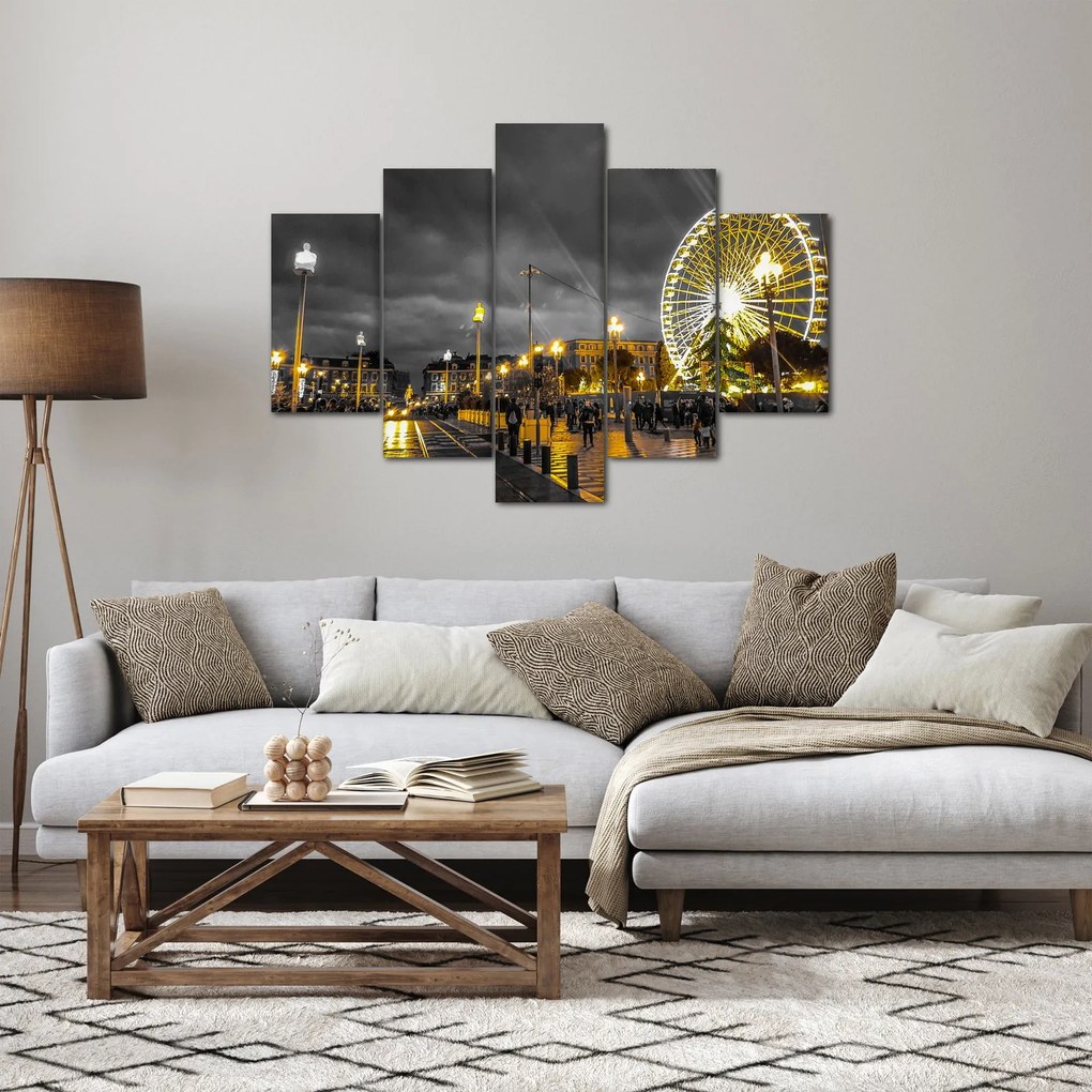 Óriáskerék a szürkületbe képe (150x105 cm)
