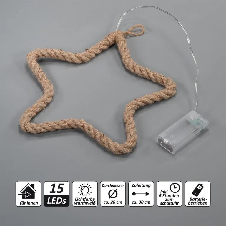 Karácsonyi ablakdísz készlet 45 LED meleg fehér 3 db