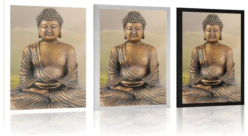 Poszter Buddha szobor meditáló helyzetben