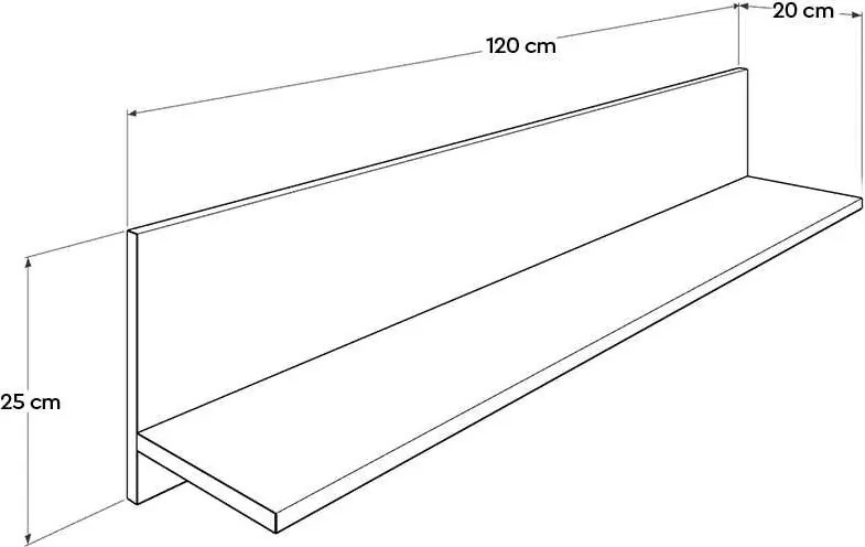 Fali polc, 120 cm – Raf-11-Ff-1