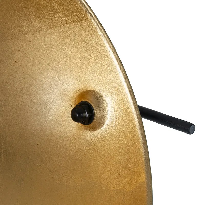 Állólámpa fekete arannyal 35 cm állítható - Magnax