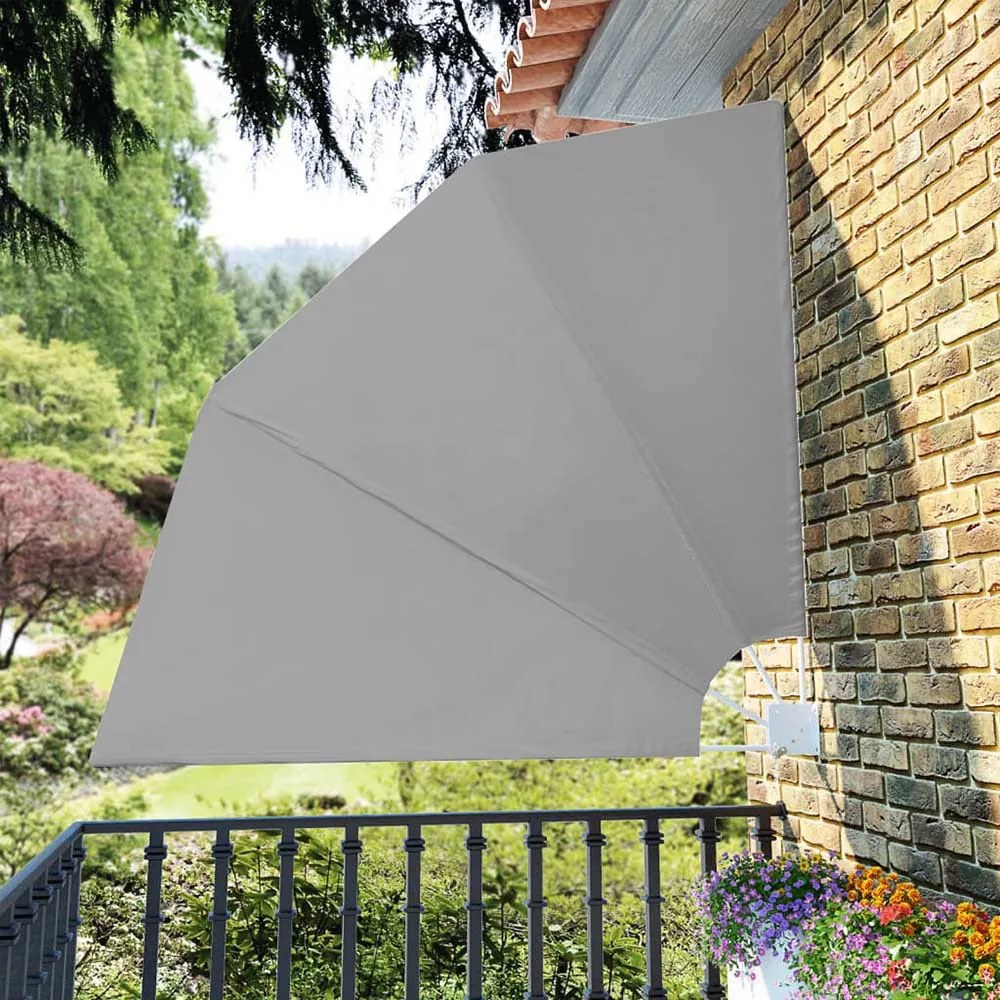 Legyező árnyékoló erkélyre, 140 cm, 2 színben-szürke