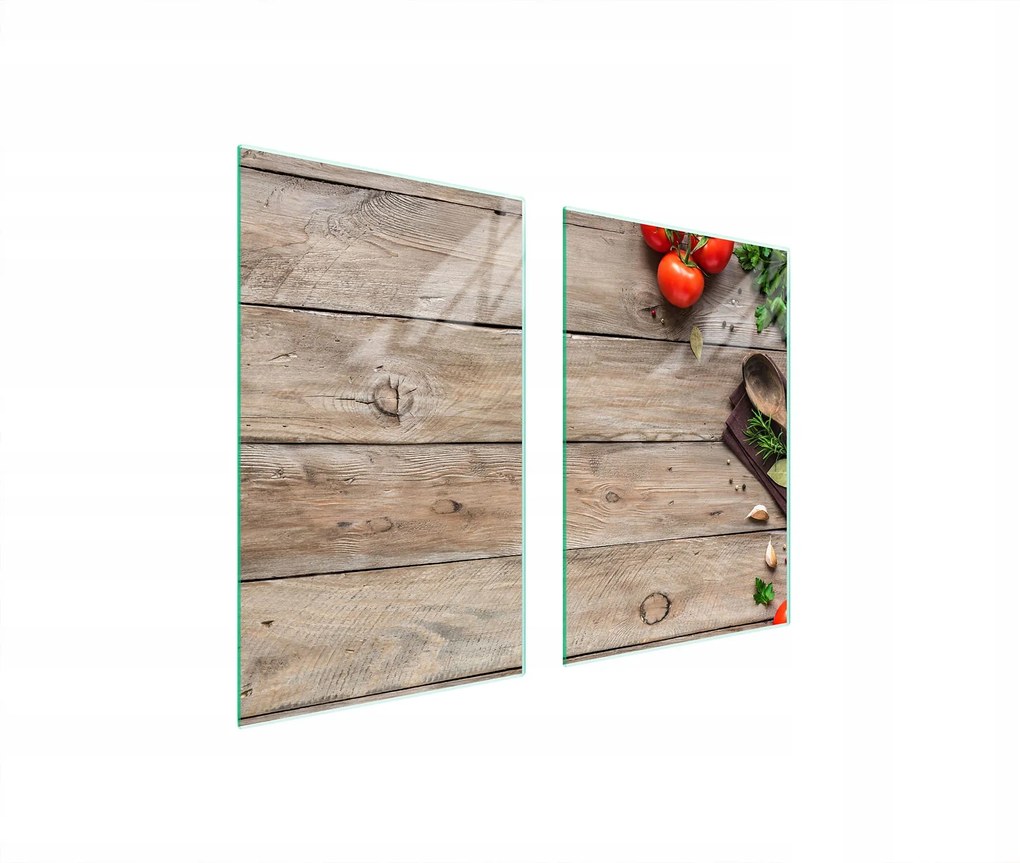 Üveg Konyhai Védőlap 65x52 Fa Edzett Üveg