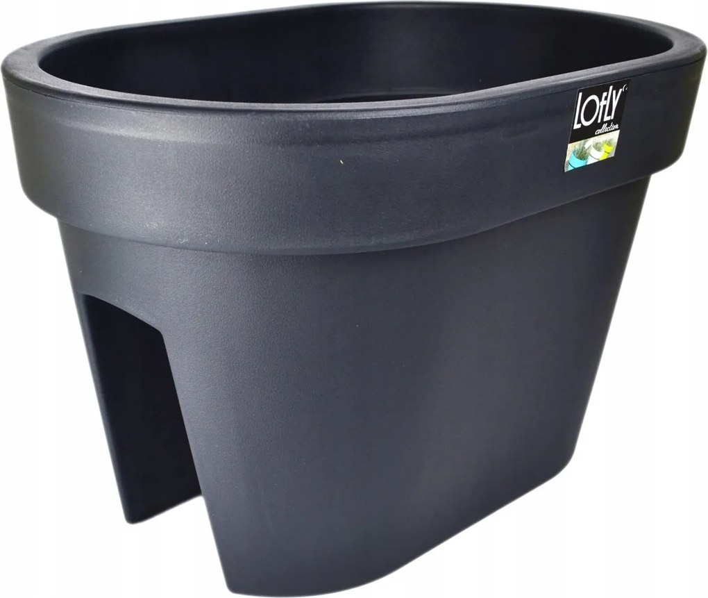 Virágtartó Erkély Kaspó Korlát Antracit Kerti Lofly Railing