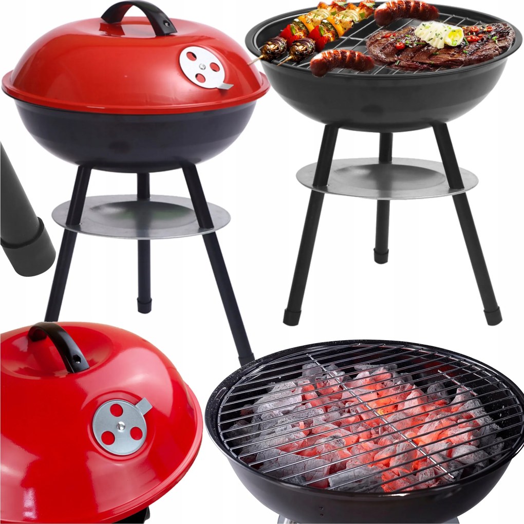 Álló Faszenes Grillsütő, Állítható Tolóerővel A Lábakon