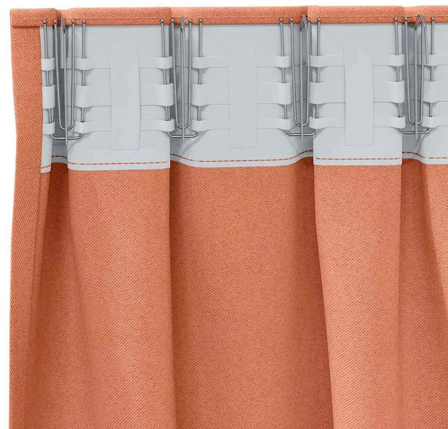 Függönyök függönyökkel 2 pcs Terrakotta 260x140cm Poliészter