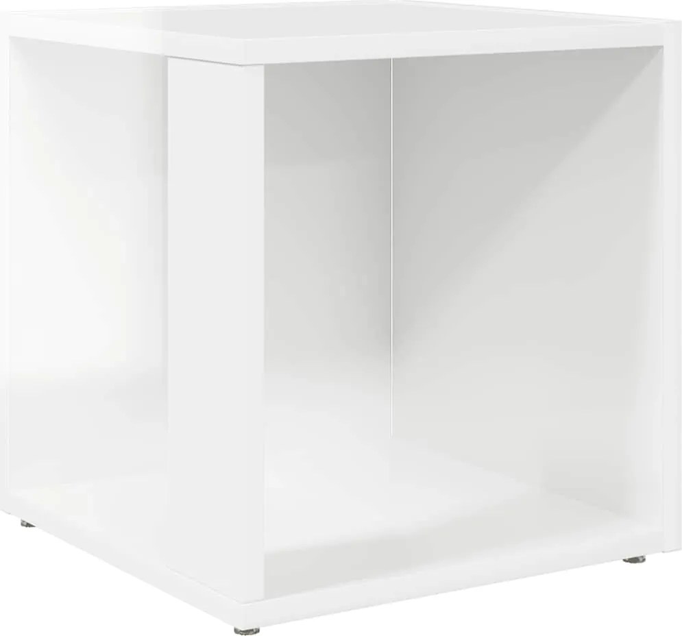 vidaXL magasfényű fehér forgácslap kisasztal 33 x 33 x 34,5 cm