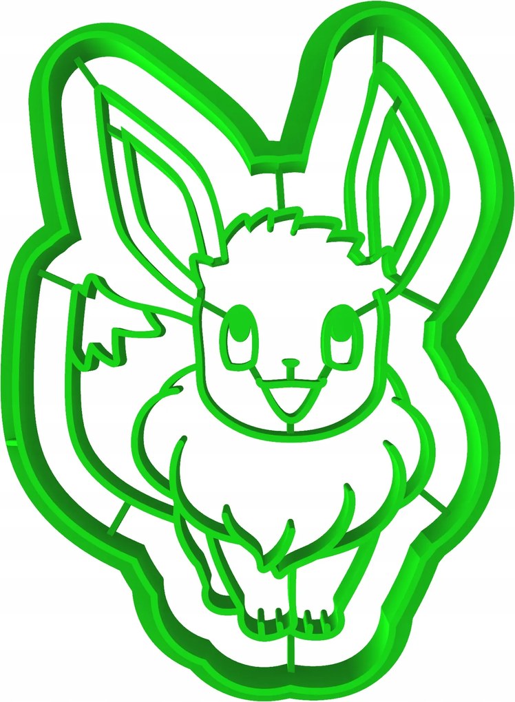Pokemon Eevee keksz lyukasztó 1 8cm