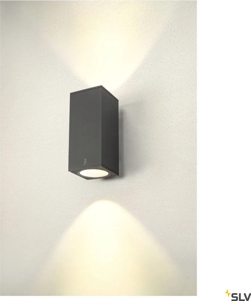 SLV 1003438 ENOLA SQUARE Modern Kültéri Fali Lámpa Antracit, Átlátszó LED IP65