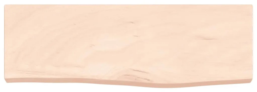 kezeletlen tömör tölgyfa fali polc 60x20x4 cm