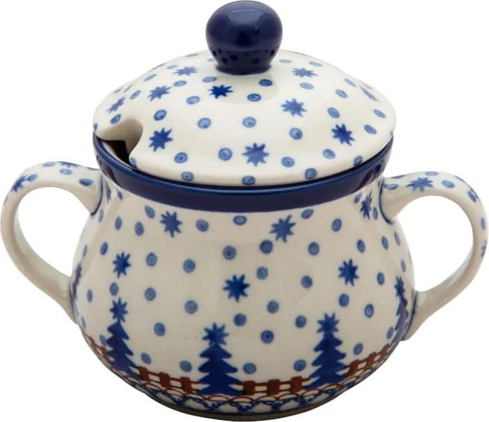 Cukortartó 200 ml Művészeti kerámia Bolesławiec dek 0339 Karácsonyfa