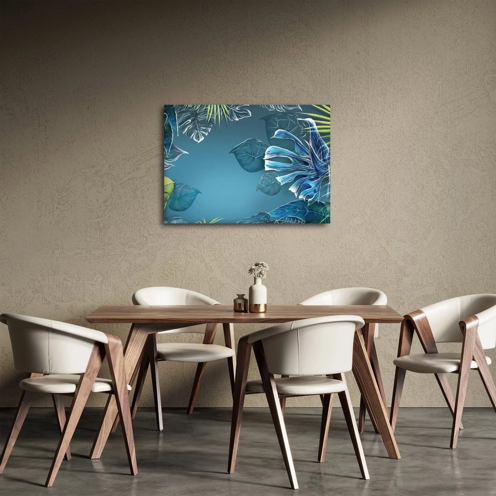 Kép - Trópusi növények levelei (70x50 cm)