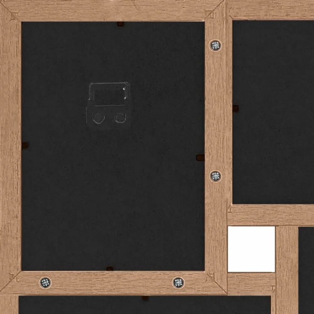 világosbarna MDF kollázs képkeret 24 db 10 x 15 cm-es képhez