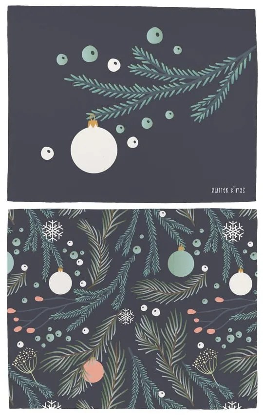Textil tányéralátét szett karácsonyi mintával, 2 db-os 35x45 cm Christmas Deco – Butter Kings